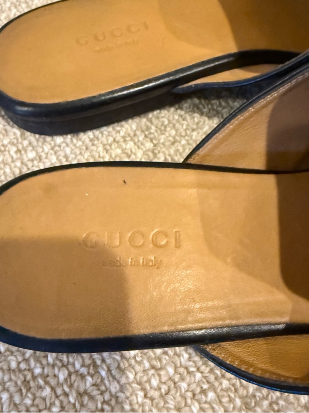 Gucci Princetown black leather mules, size 38.5 - Picture 4 of 7